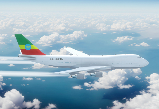The vibrant tricolor of Ethiopia — green for hope, yellow for peace, and red for strength