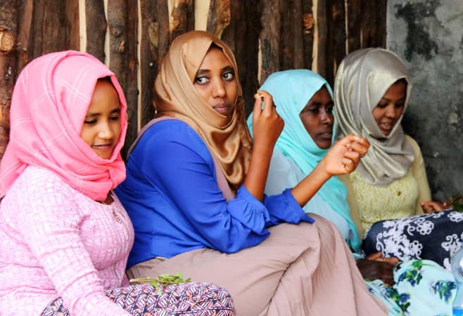 Families in Ethiopia celebrate Eid al-Adha by spending time with relatives and the local community.